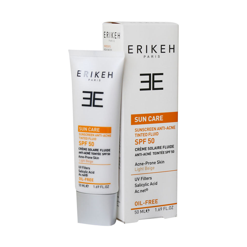 فلوئید ضدآفتاب رنگی(بژ روشن) فاقد چربی SPF50 اریکه